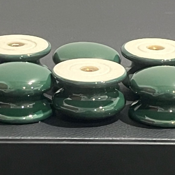 BNIB Green Ceramic door knobs for cabinets or dressers- 1.5” Circumference MT5 - Picture 2 of 5